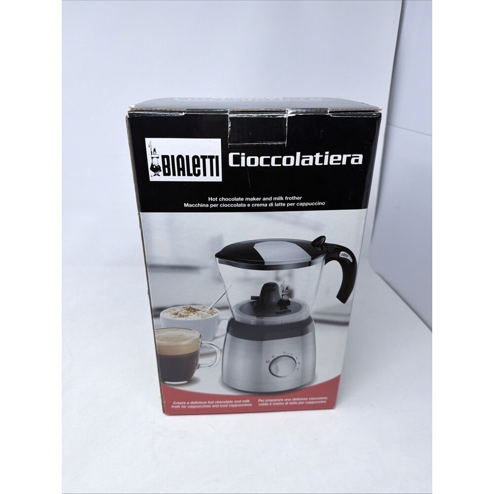 Bialetti Cioccolatiera HOT CHOCOLATE MAKER Cappuccino Milk FROTHER Mixer New